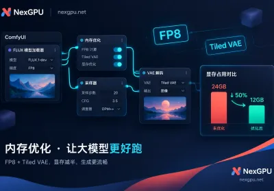 ComfyUI 跑 Flux 显存不足怎么办？量化、启动参数与选卡边界