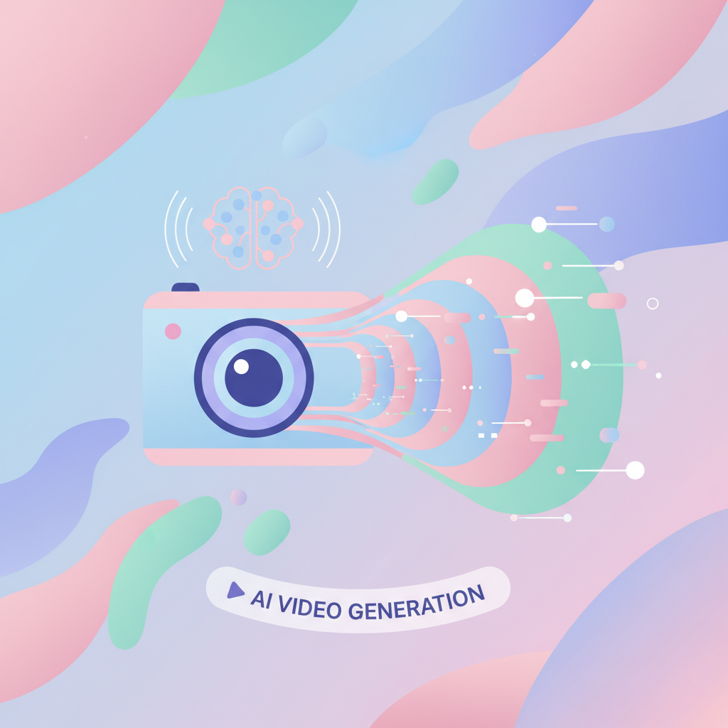 AI视频生成技术的抽象概念插图 AI视频生成技术的抽象概念插图